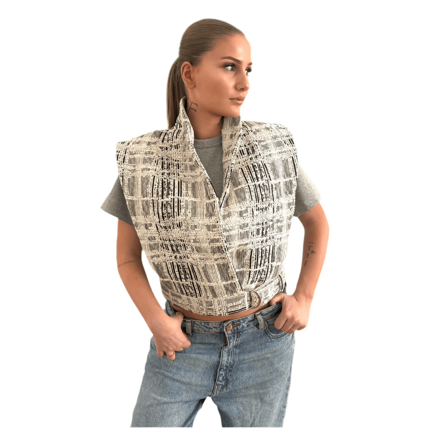 Iro Collection - Veste Quira jacquard sans manches - OUT OF COLLECTION | Maison d'archives secrètes