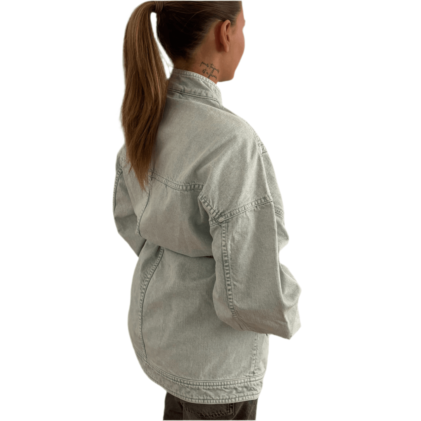 Iro collection – Veste en jean Atout ceinturée light green - OUT OF COLLECTION | Maison d'archives secrètes