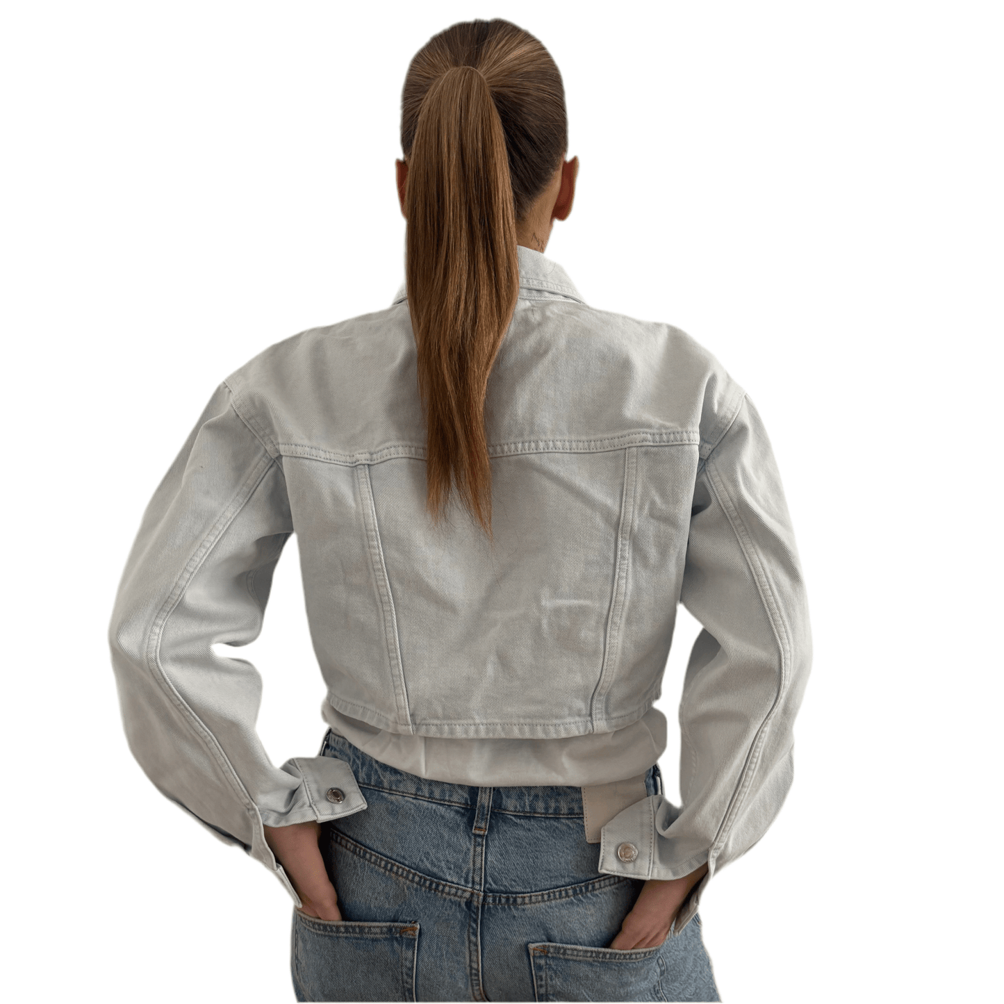 Iro collection – Veste en jean courte Mylene light blue - OUT OF COLLECTION | Maison d'archives secrètes