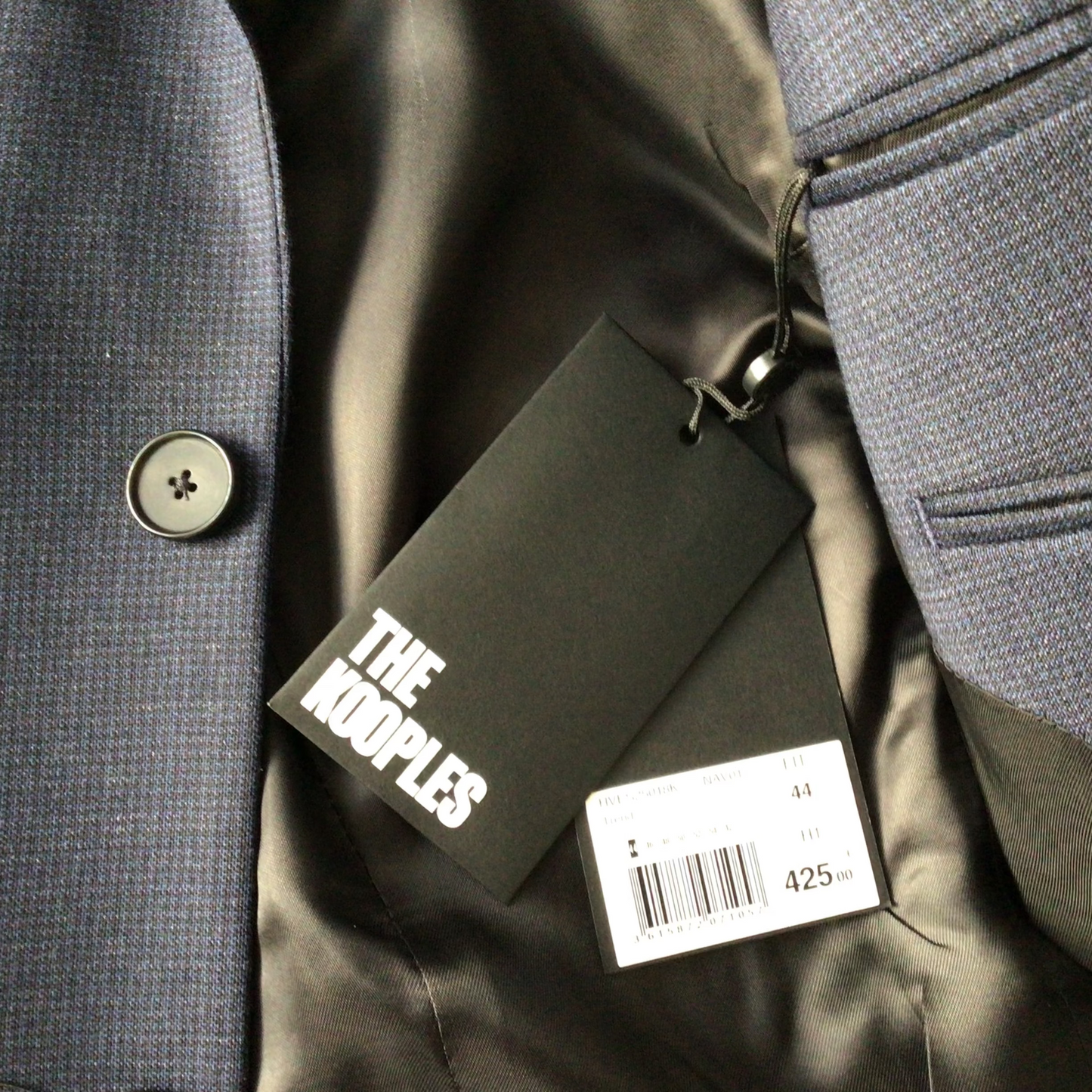 The Kooples Collection - Veste laine marine mico-carreaux slim