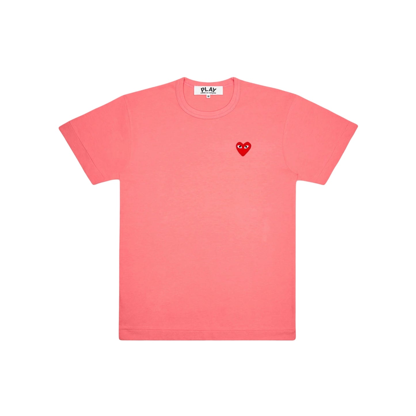 COMME DES GARÇONS - TEE SHIRT COEUR ROUGE MANCHES COURTES ROSE MIXTE - OUT OF COLLECTION : Grandes marques à prix discount, ventes privées H24 7/7 ! 