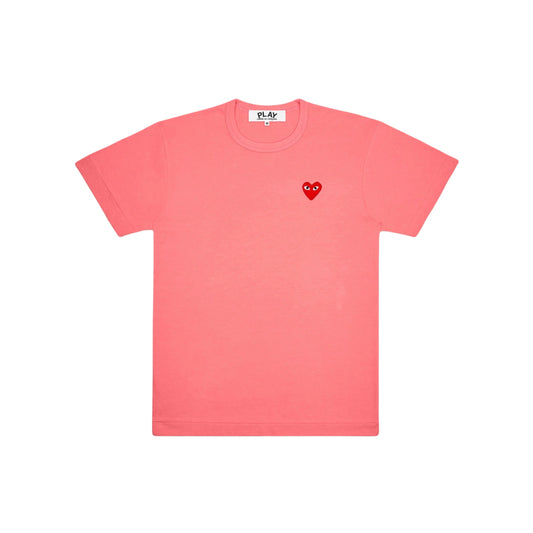 COMME DES GARÇONS - TEE SHIRT COEUR ROUGE MANCHES COURTES ROSE MIXTE - OUT OF COLLECTION : Grandes marques à prix discount, ventes privées H24 7/7 ! 