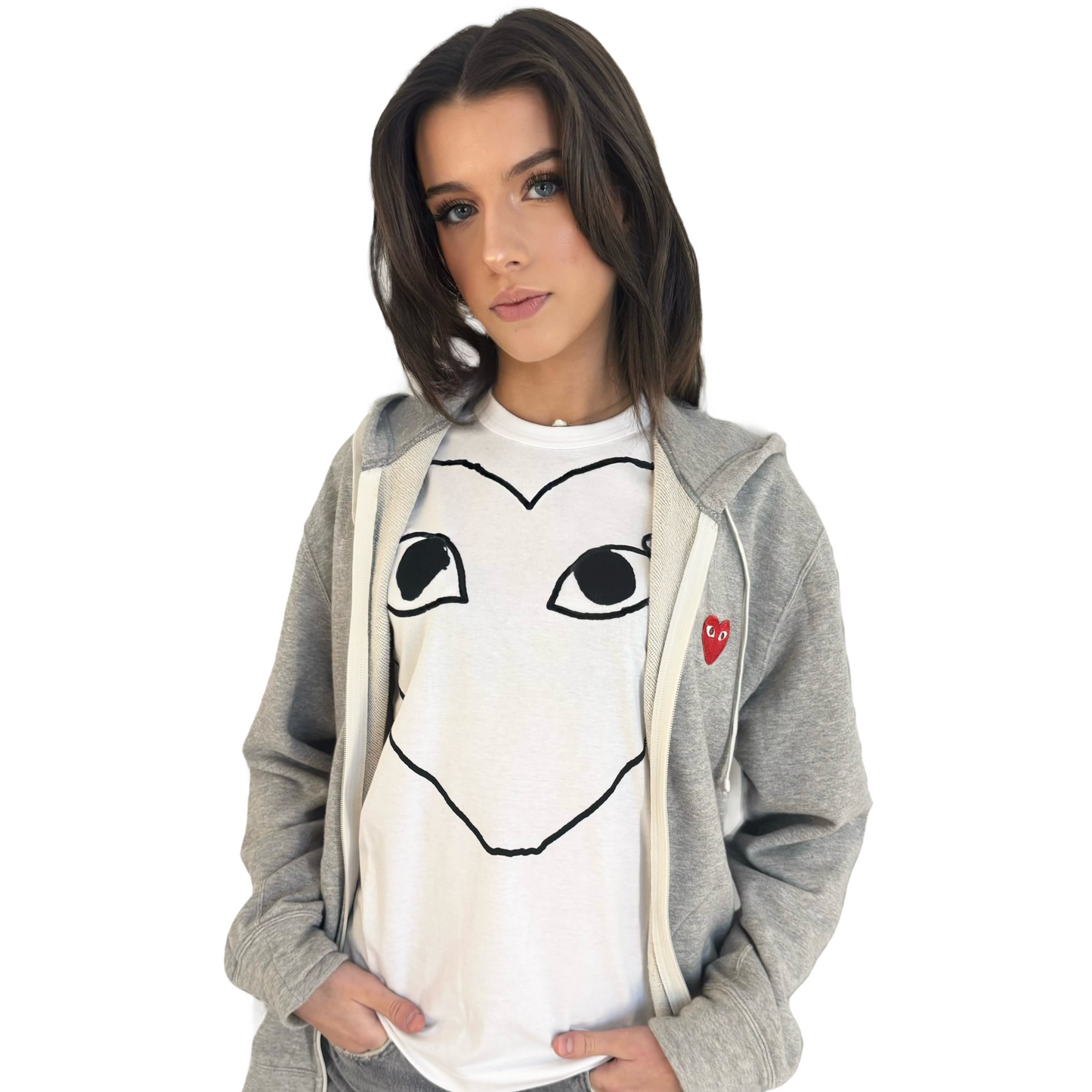 SWEAT ZIP HOODIES - CDG PLAY MIXTE 