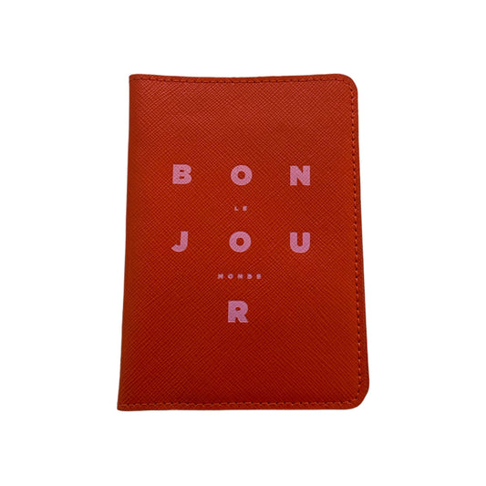 TARA JARMON - PORTE PASSEPORT COLLECTION BONJOUR ROUGE - OUT OF COLLECTION : Grandes marques à prix discount, ventes privées H24 7/7 ! 