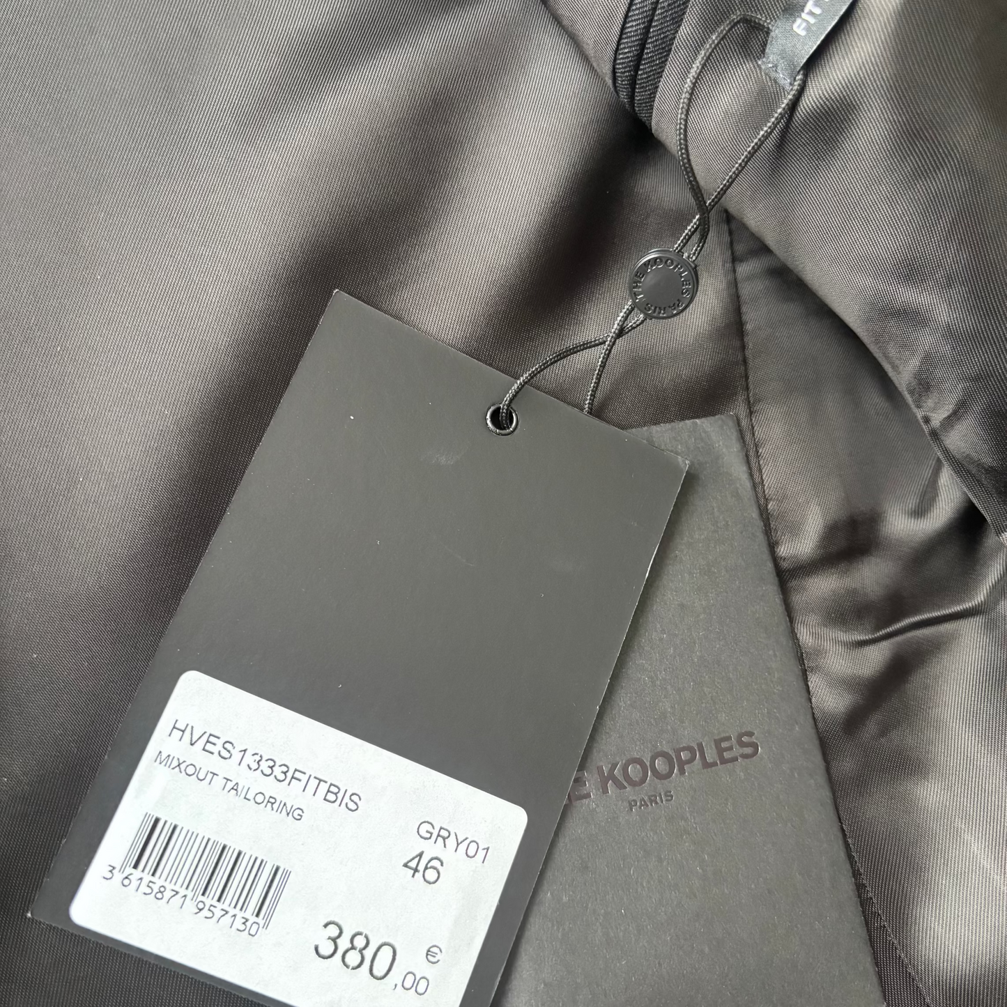 THE KOOPLES VESTE DE COSTUME LAINE NOIRE VENTE PRIVEE ARCHIVES OUT OF COLLECTION 