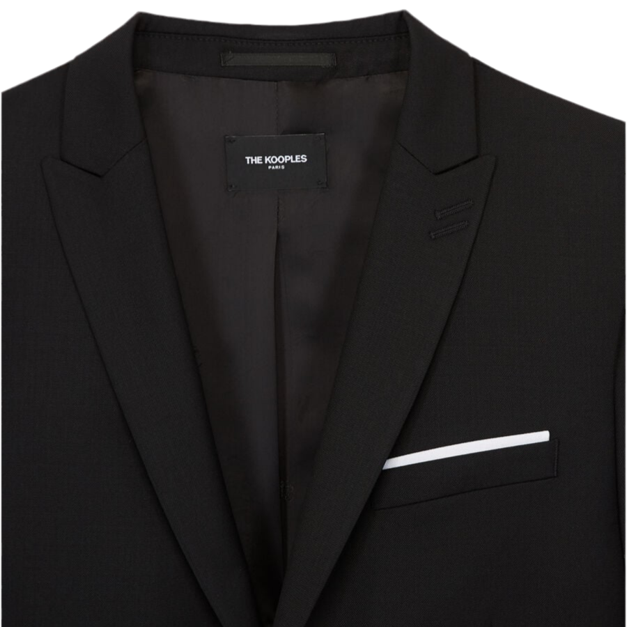 THE KOOPLES VESTE DE COSTUME LAINE NOIRE VENTE PRIVEE ARCHIVES OUT OF COLLECTION 