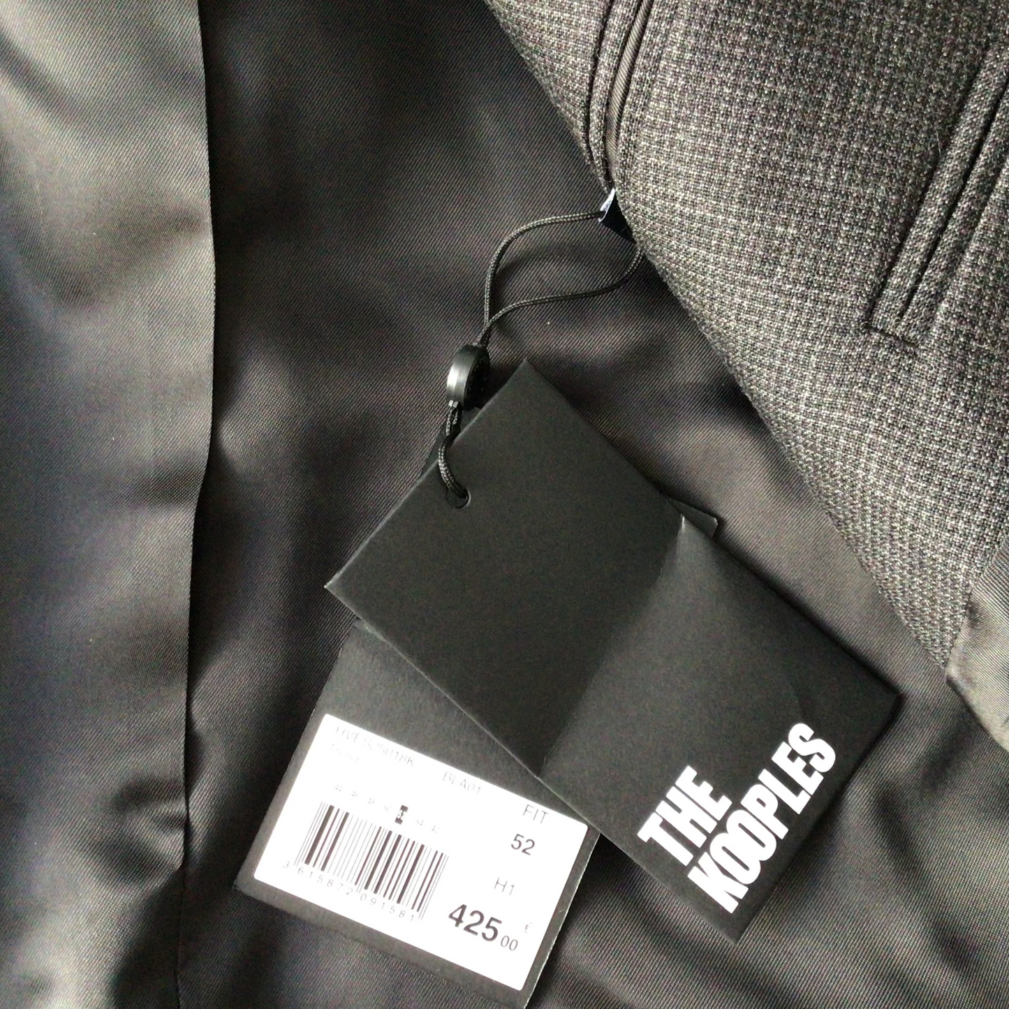 The Kooples Collection - Veste laine grise mico-carreaux slim