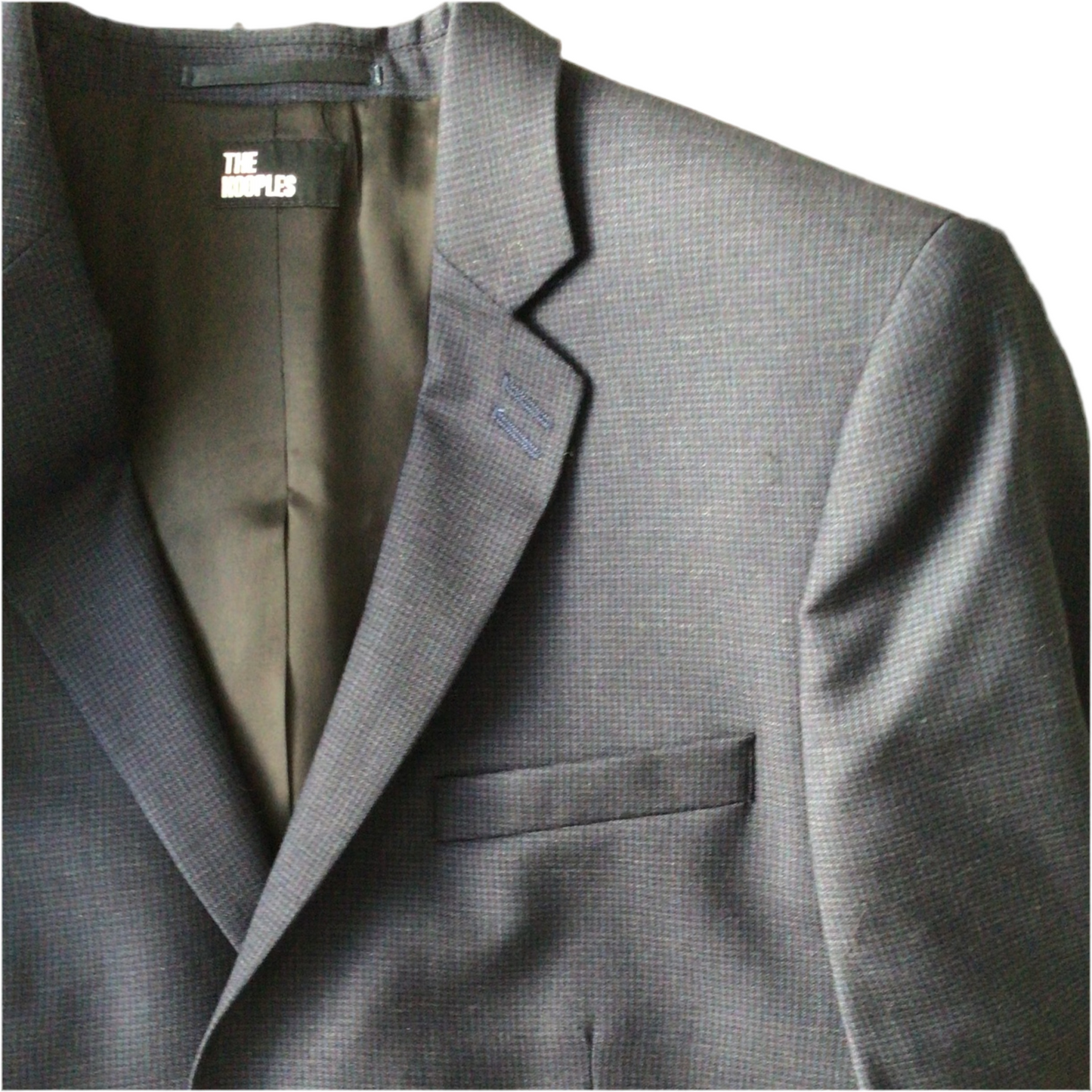 The Kooples Collection - Veste laine marine mico-carreaux slim