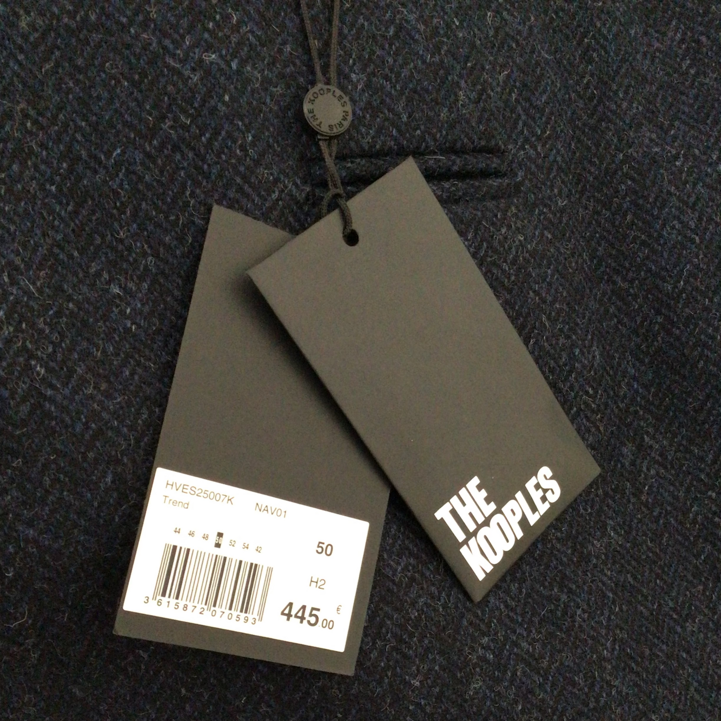 The kooples Collection - Veste en laine à motif bleue