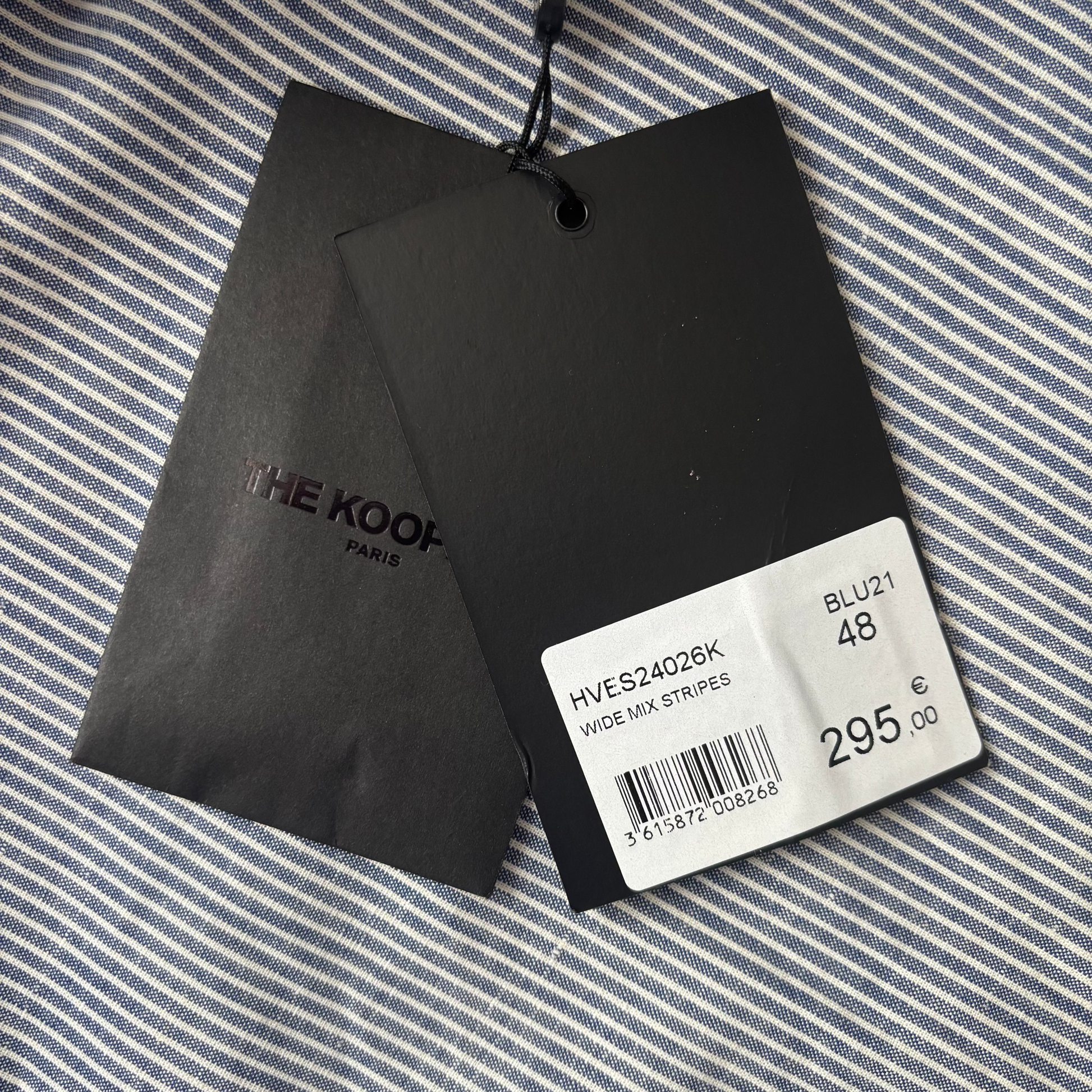 The kooples Collection - Veste habillée bleu à poches motif rayé