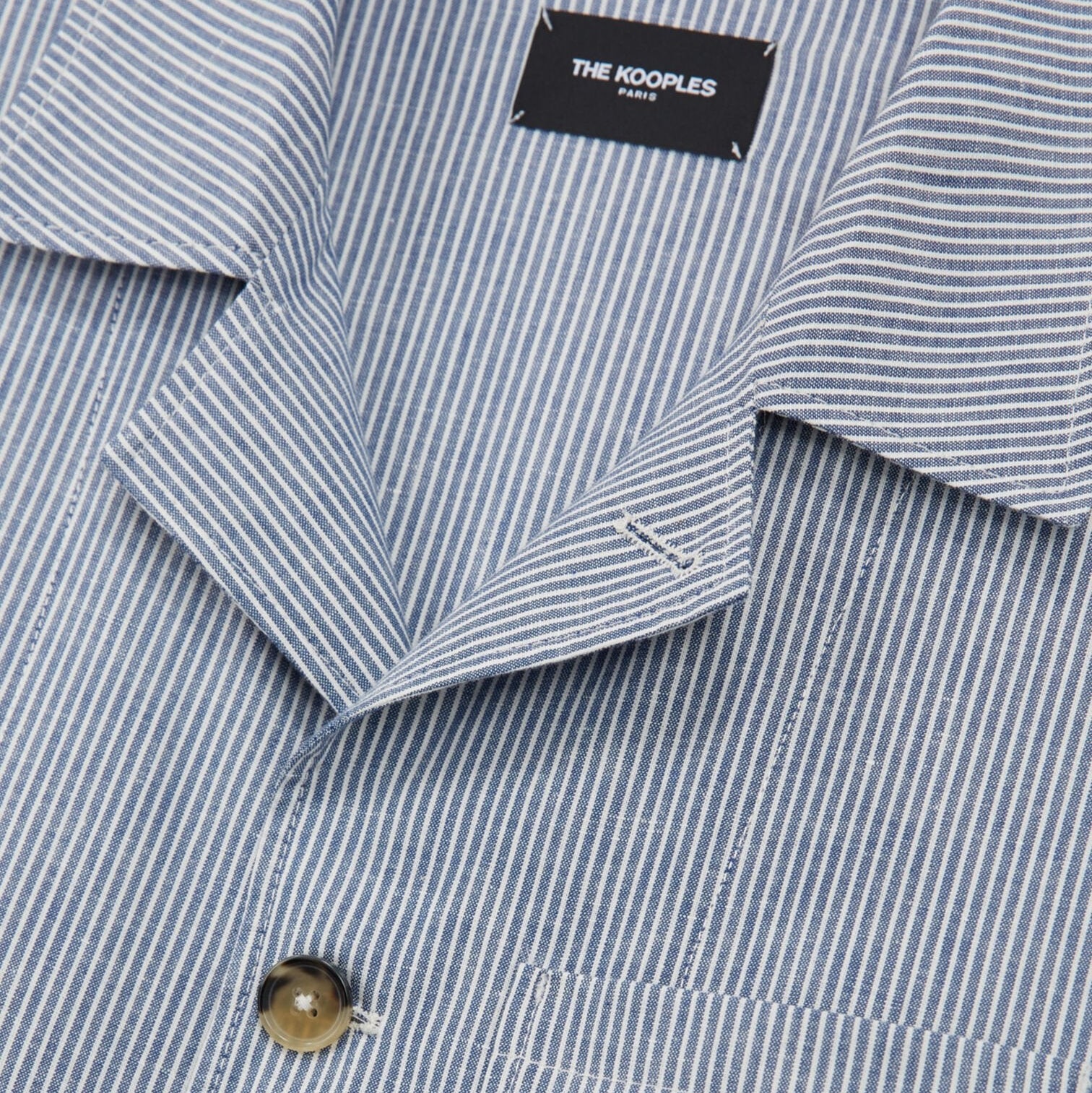 The kooples Collection - Veste habillée bleu à poches motif rayé